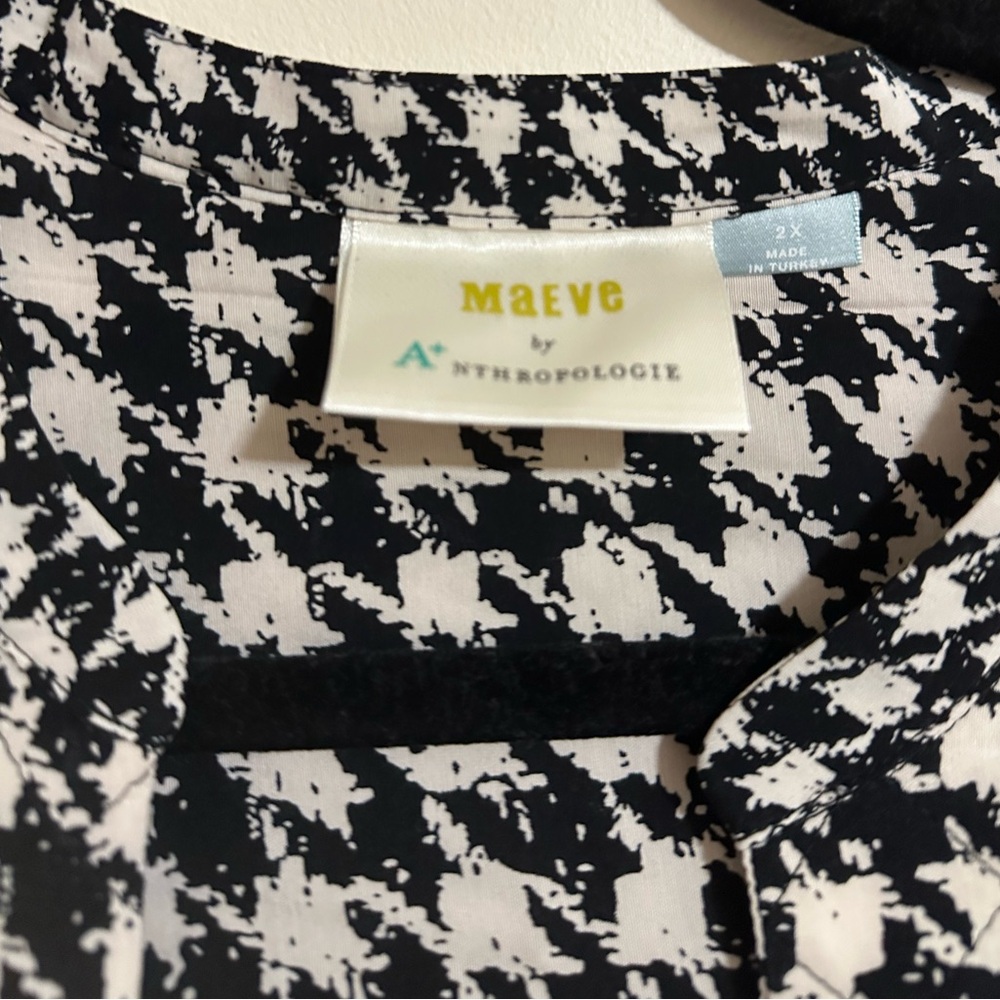 Anthropologie Maeve Sterling Houndstooth Tunic Dress - Picture 9 of 9